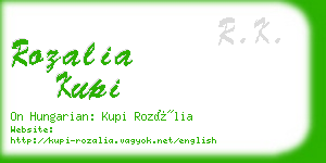 rozalia kupi business card